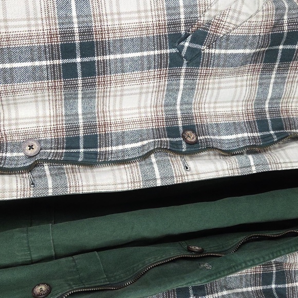 St. John's Bay Reversible Barn Jacket Green Plaid Corduroy Collar ?Medium? - Picture 5 of 12